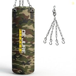 De Jure Fitness Heavy Duty Filled Punching Bag with Rust-Proof Steel H