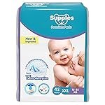 Supples Premium Baby Diaper Pants | 42 Baby Diapers | XXL | 15-25 Kg | 12 Hrs Absorption | Cushiony Cotton Soft Fabric | Phthalates-Free | Triple Leak Guard