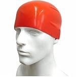 Silicone Swimming Cap, Unisex, Multi-Colour, One Size Fits All (Red)