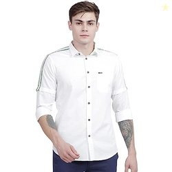 The Indian Garage Co Men White Placement Printed Slim Fit Cotton Casua