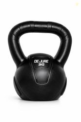 De Jure Fitness PVC Kettlebell 3kg for Men & Women, Strength & Cardio