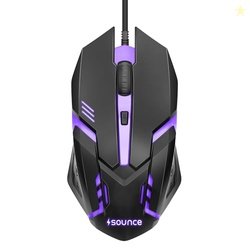 Sounce Nitro Wired Gaming USB Mouse 800/1200/1600 DPI Optical Sensor,