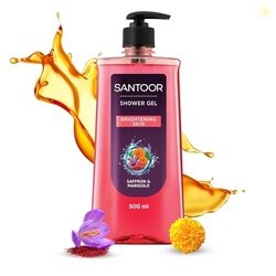 Santoor Brightening Shower Gel With Natural Saffron & Marigold Extract