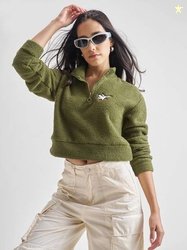 Tokyo Talkies Women Full Sleeve Embroidered Sweatshirt