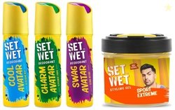 Set Wet Deodorant Spray Perfume, 150ml (Cool, Charm and Swag Avatar Pa