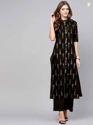 Lamba Creations Women Viscose Rayon Kurta Palazzo Set