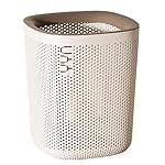 Kriva Plastic Square Open Top Trash Can | 12L Garbage Container Wastebasket | Large Capacity Hollow Dustbin for Bathroom, Kitchen, Office, Laundry, Kids & Dorm (White)