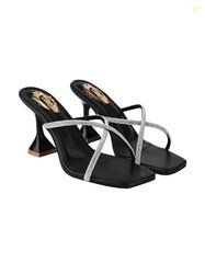 Shoetopia girls 1266 Black Heeled Sandal - 8 UK (Girls-1266-Black)