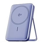 Ambrane Qi2 Magsafe Wireless 10000mAh Powerbank, Faster 15W Wireless Charging, Better Magnetic Strength, Low Heat with Qi2 Certified Technology, Metal Stand, for iPhone 12 or Later (MagSurge, Purple)