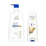 Dove Intense Repair Shampoo 650ml & Dove Intense Repair Conditioner 175ml, Combo | Enriched With Keratin Actives to Smoothen Dry and Frizzy Hair – Deep Conditions Damaged Hair for Men & Women