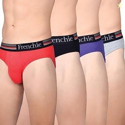 Frenchie Casuals 4000 Men's Cotton Briefs, Soild Underwear for Men wit