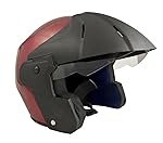 Sage Square Deltz Power (ISI Certified) Scooty Helmet Open Face (Small – S, Red Glossy)