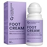 Carbamide Forte 20% Urea Foot Cream Roll-On 50ml | Foot roll on for cracked heels | With Lactic Acid, Shea Butter & Olive Oil | Helps Repair, Exfoliate & Moisturise Cracked Heels