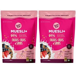 Yogabar Fruit and Nut Muesli 1kg | Muesli with 93% Whole Grains + Drie