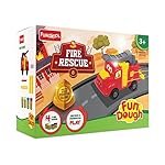 Funskool Fundough Playset Fire Rescue, Pretend playset, Multicolour, Dough, Toy, Shaping, Sculpting, 3 Years and Above
