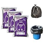 Ezee Flat Garbage Bags Small Black 90 Pcs | 17 X 19 Inch | 30 Pcs x Pack of 3 | Dustbin Trash Bag