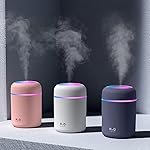 HâO Air HUMIDIFIER for Bedroom | Portable Cool Mist Mini Humidifierr with Color Changing LED Light | Quiet USB Aroma Diffuser for Home, Office & Car | Relaxing Ambience (HâO Humidifier)