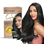 Streax Gel Hair Colour for Women & Men, Natural Black 1, 150 ml | Hair Colour Black| 100% Grey Coverage | Long Lasting Hair Color, Easy to Use | Ammonia-Free Hair Color, Lasts Up to 20 Washes