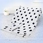 Bumtum Super Soft New Born Baby Polka Dot Blanket | Wrapper Sheet for Baby Boys & Baby Girls | Lightweight | Super Comfortable (100cm x 75cm, White)