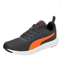 Puma mens Snatch V2 Dark Shadow-Vibrant Orange-White Sneaker - 8 UK (3