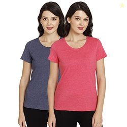 Rosaline Women's Relaxed Fit T-Shirt (RO6330FASHASRTD000XS_Blue Extra