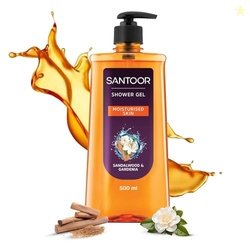 Santoor Moisturizing Shower Gel With Natural Sandalwood & Gardenia Ext