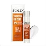 Streax Sunscreen Gel CrÃ¨me SPF 50 PA+++, 50g | 3% Niacinamide | Serum Infused Sunscreen | Non-Oily, No White Cast | Hydrating & Brightening