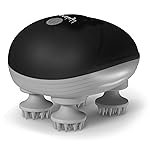 Lifelong Rechargeable Electric Head & Scalp Kneading Massager, 4 Speed Modes, Handheld Portable Head Massager for Hair Growth, Deep Clean and Stress Relieving, (LLM603, Black)