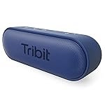 Tribit Updated Version XSound Go Wireless Bluetooth 5.3 Speakers with Loud Stereo Sound & Rich Bass 16W,24H Playtime,150 ft Bluetooth Range,Outdoor Lightweight IPX7 Waterproof,Built-in Mic(Blue)