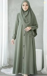 New trending abaya burkha Silk Blend Solid Burqa With H...