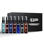 Beardo Legendary 7 Assorted Perfume Gift Set for Men 7X8ml with Long Lasting Fragrances | Travel Pack with Mariner Whisky Smoke Dark Side God Father Tsunami & Black Musk | Rakhi Gift for Brother | Gift for boyfriend | Gift for Men | Gift for Brother