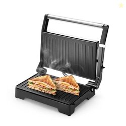 Longway Crisp Master 1000 W Electric Panini Sandwich Maker, Grill & To