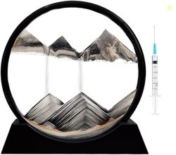 CPENSUS Moving Sand Art Picture Glass Liquid Painting 3D Natural Lands