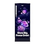 Haier 205L 5Star Direct Cool Single Door Refrigerator | Inverter Compressor | Wide Freezer Space | Bigger Ice Tray | Longer Cooling Retention | Easy Clean Back (HED-215MRB-N, Marine Rose, Base Stand)