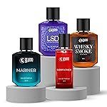 BEARDO Mariner, LSD, Whiskey Smoke & GodFather Perfume For Men (50Ml X 4) | Long Lasting Perfume for Men | Date Night Perfume For Men | Gift for Men | Gift For Friends | Gift for Husband | Gift for boyfriend