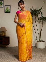 Anouk Ethnic Motifs Zari Organza Saree