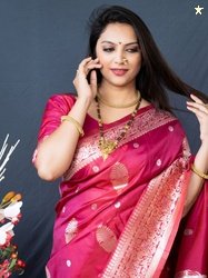 Royal Rajgharana Saree Woven Design Zari Banarasi Sarees