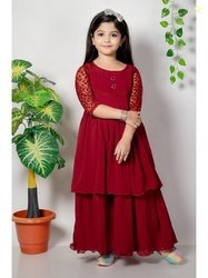 BARKAT DESIGNING PLANET Girls Gown Maxi Dress