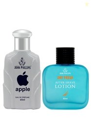 JOHN PHILLIPS Set Of 2 Apple Perfume & After Shave Lotion