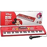 Lifelong Disney Mickey Electronic Piano Keyboard – 61 Keys | Mic & One Side Speaker | 16 Tones, 10 Rhythms, 8 Percussions | Song Record, Finger Chord & Demo Modes | Microphone, USB Powered | 2+ years