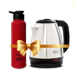 Pigeon 1.5 litre Hot Kettle and Stainless Steel Water Bottle Combo use