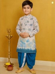 BAESD Boys Ethnic Motifs Printed Kurta with Dhoti Pants