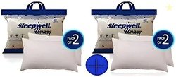 Sleepwell Microfibre Sleeping Pillow Pack of 4 Solid Pillow Set |...mo