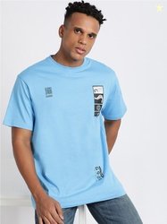 Lee Typography Printed Drop Shoulder Cotton T-Shirt