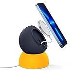 CASEOLOGY by Spigen Wireless Charger Desktop Stand Holder Dock Compatible with MagSafe Charger for iPhone 17/16/15/14/13/12 Series (Not Included Mag-Safe) – Blueberry Navy