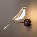 Golden Bird Wall Light for Living Room, Modern Wall Lamps for Bedroom, Wall Lights for Home Decoration, Bedside Wall Lamp Scone for resturant/Cafe