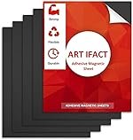 ART IFACT 6 Pcs of 4×6 inches with 1mm thick Self Adhesive Magnetic Sheet Black | Peel Paste and Place to Make Your Craft & Photos a Magnet |DIY Crafts|Not for Heavy object (1mm X 4x6inch)