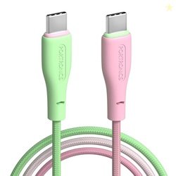 Portronics Hue x 60W Dual Tone Colour Type C Fast Charging Cable for S