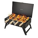 Chefman Compact Briefcase BBQ Grill for Outdoor Cooking | Portable, Lightweight Design Perfect for Camping, Tailgating, and Backyard BBQs â Easy to Transport and Store Charcoal Grill
