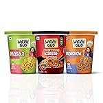 WickedGud Cup Noodles Variety Pack | Fiery Korean, Masala & Manchow Flavours | High Protein & Fiber | No Maida | 67 g, 69 g & 70 g Cups (Pack of 3)